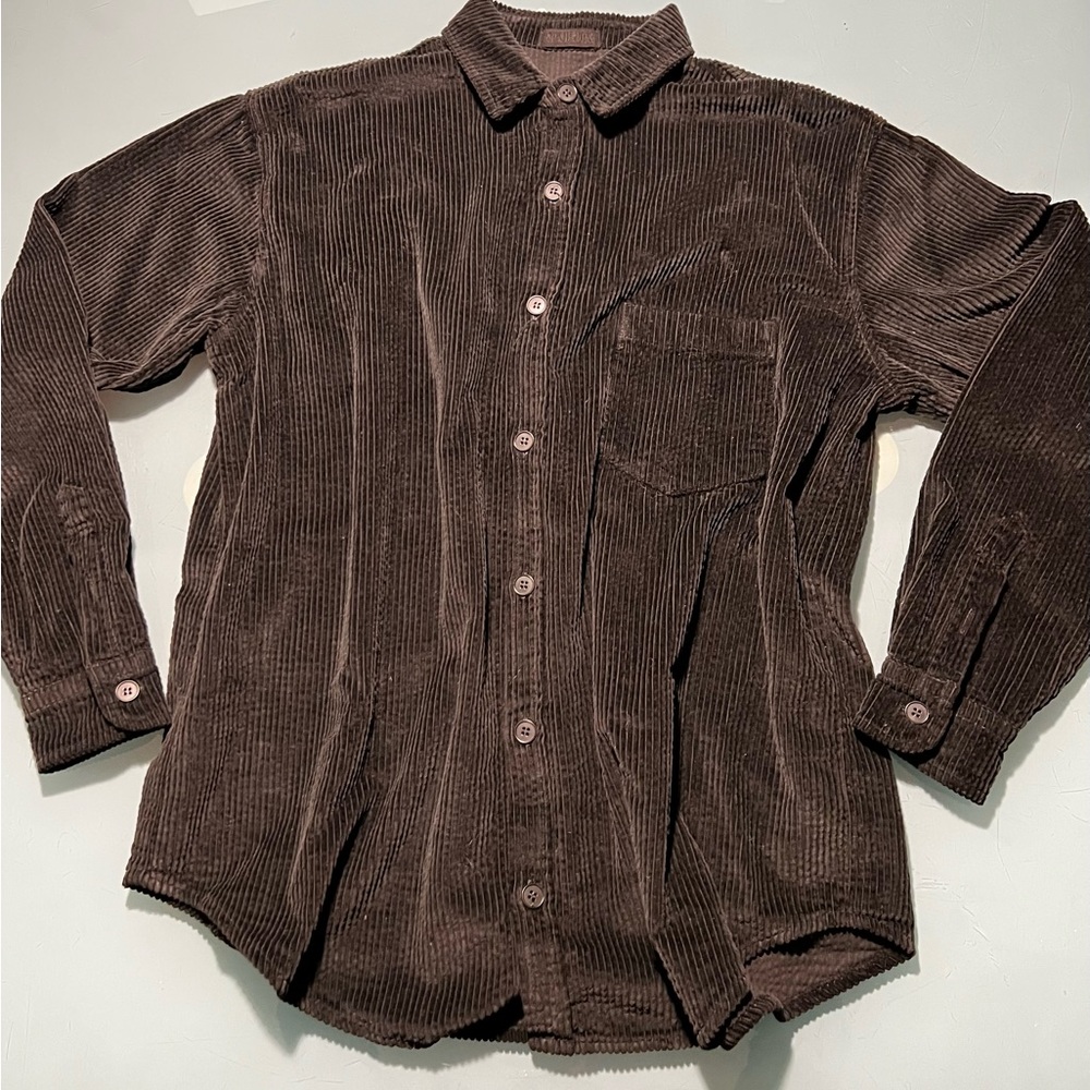 CP Shades Wide Wale Cord Shirt in Black